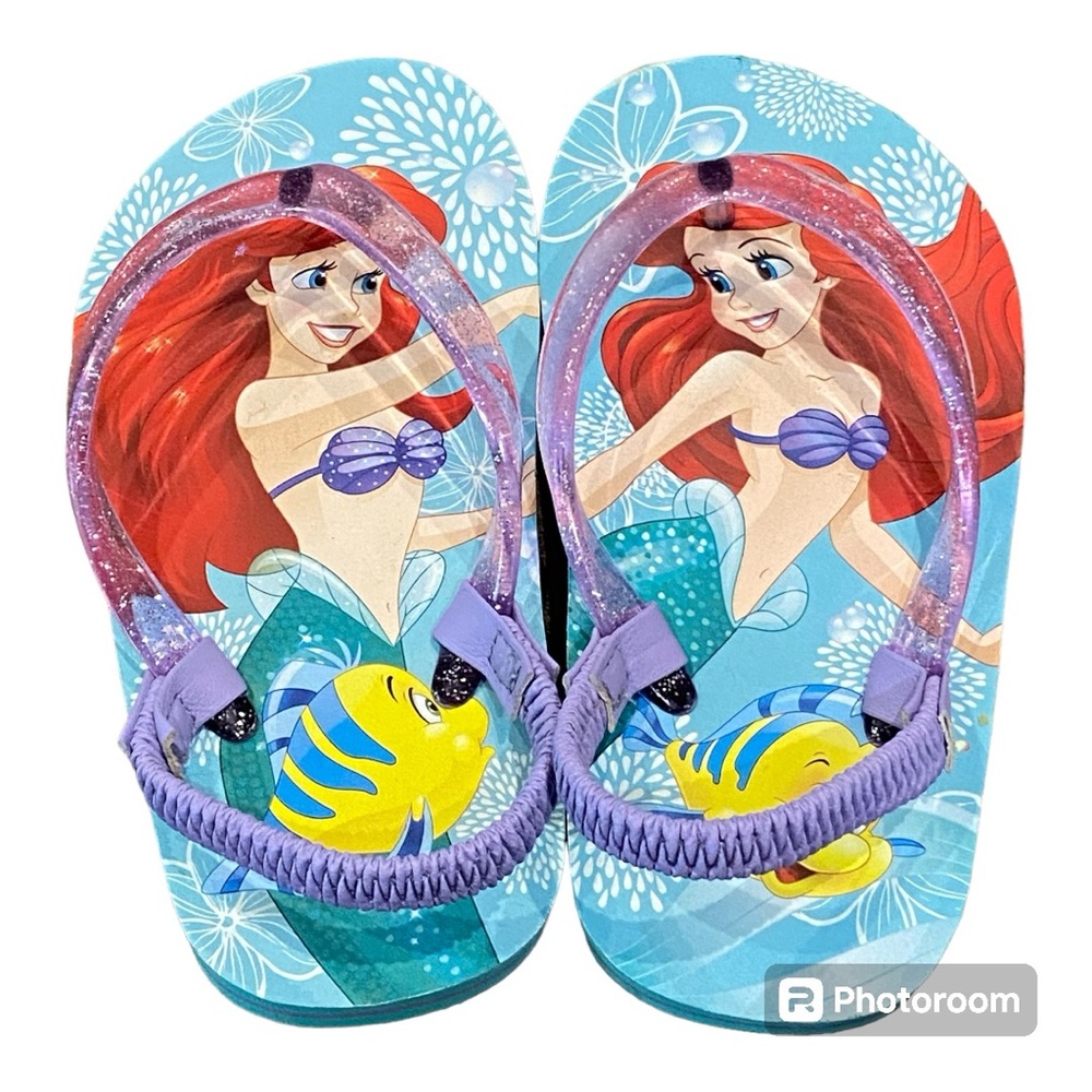 Disney Ariel Little Mermaid flip flops